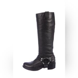 Miu Miu Black Leather Riding Boots - Resoled - Size 8.5